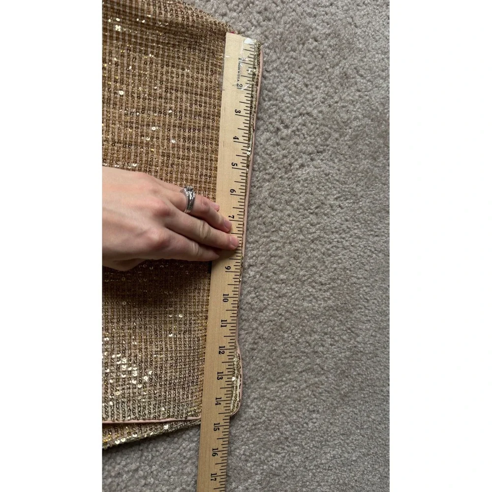 Lovers and Friends Mini Skirt‎ Selma Sequin Party Gold Small